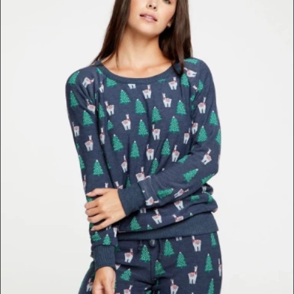 Chaser - Holiday Llama long sleeve top